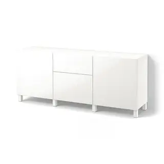 BESTÅ storage combination with drawers, white/Lappviken/Stubbarp white, 180x42x74 cm