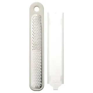 UPPFYLLD handheld grater, off-white, Length 23 x Width 4 x Height 1 cm