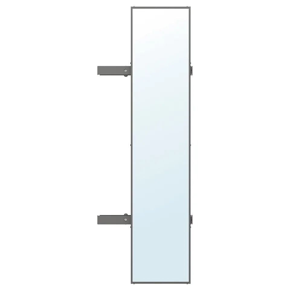 KOMPLEMENT Pull-out mirror, dark grey, 28x130 cm