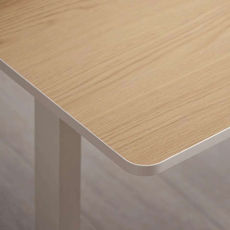 TRAVSPORT Desk sit/stand, electric oak effect/beige, 120x70 cm