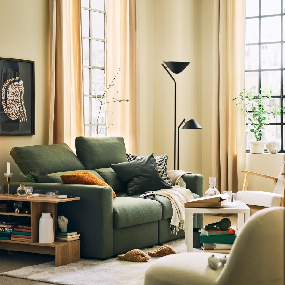 MALMKÖPING 2-seat sofa, Tibbleby grey-green