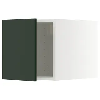METOD top cabinet, white/Havstorp deep green, 40x40 cm
