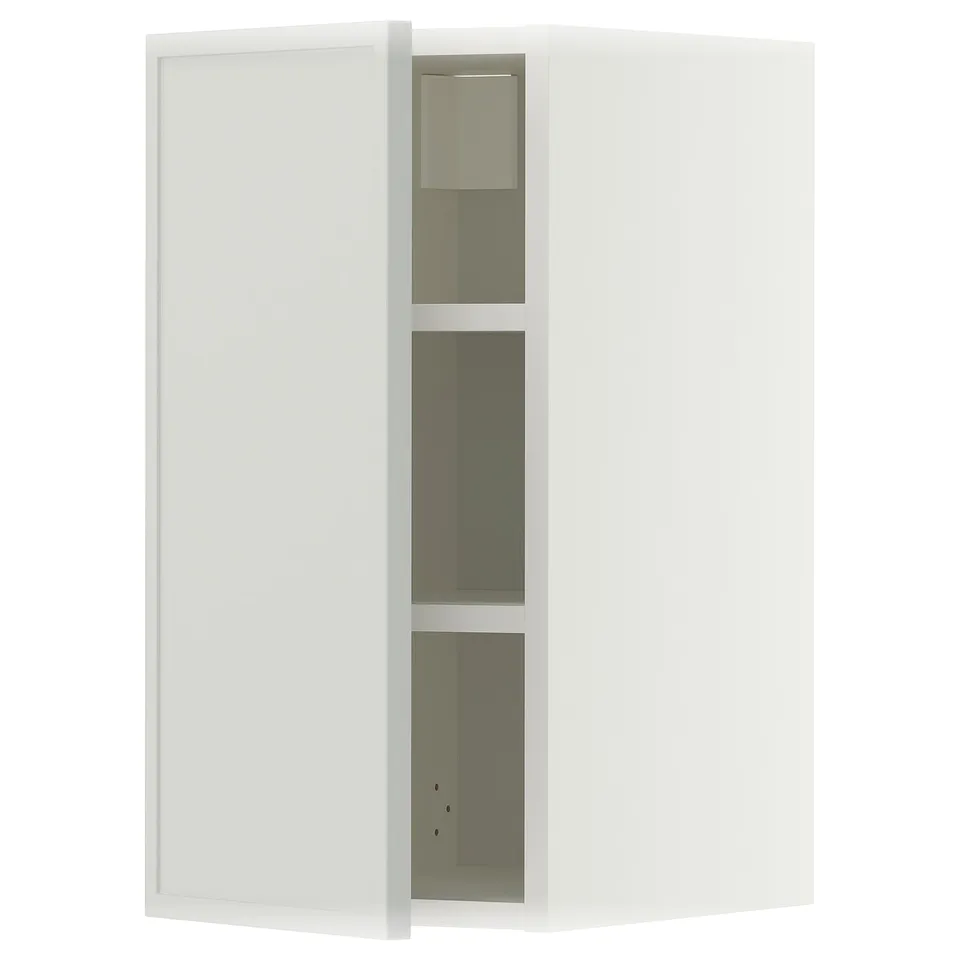 METOD Wall cabinet with shelves, white/Aspudden light grey, 30x37x60 cm