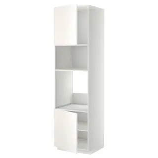 METOD high cabinet f built-in appliances, white/Veddinge white, 60x60x220 cm