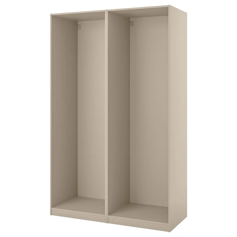PAX wardrobe frame, beige, particleboard, rectangular.