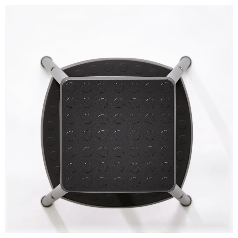 HADDARP Step stool, 4-way black-grey