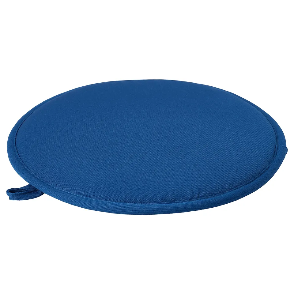 ÄNGSFRÄKEN Chair pad, blue/in/outdoor, 36 cm