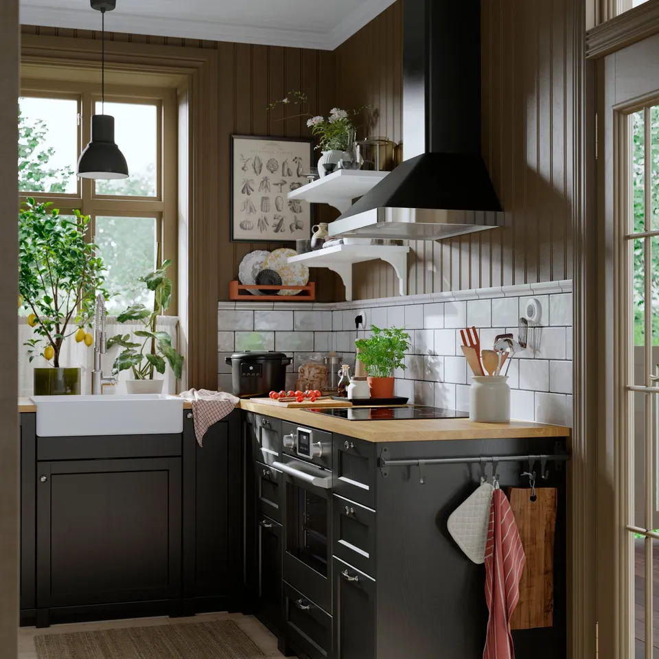 EKBACKEN Worktop, light oak effect/laminate, 246x2.8 cm