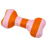 UTSÅDD soft toy for dog, striped/light pink bright orange