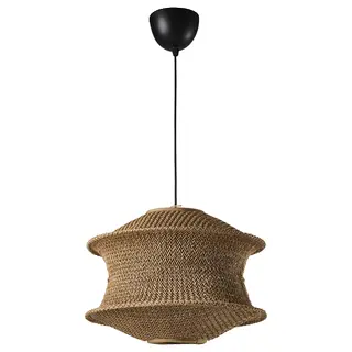 BLÅSTÅNG / HAVSDJUP pendant lamp, beige/black, 45 cm