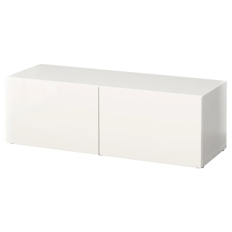 A white BESTÅ storage unit with sleek design and minimalist style.
