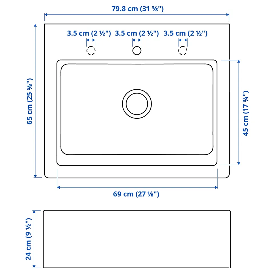 part: TALLSJÖN sink bowl w visible front