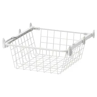ALTARLIDEN wire basket with pull-out rail, white, 40x42 cm