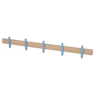 IKEA PS 2026 rack with 5 hooks, solid birch, Depth 2.6 x Height 10 x Length 76 cm
