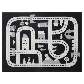 MARKKRYPARE rug, dark grey, 74x100 cm