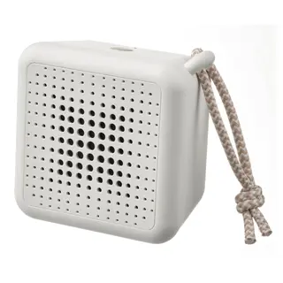 VAPPEBY portable bluetooth speaker, waterproof/white, Height 8 x Length 6 x Width 8 cm