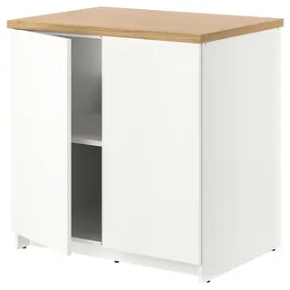 KNOXHULT base cabinet with doors, white, 80x85 cm
