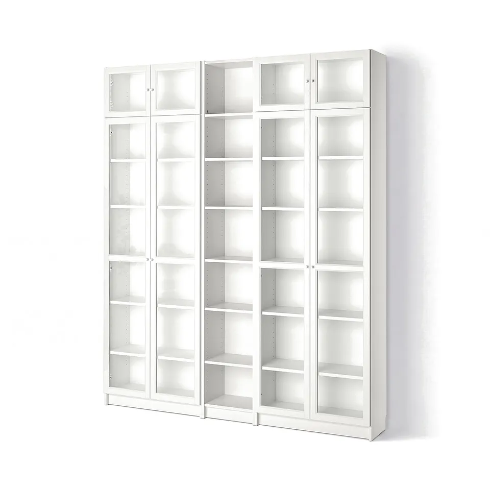 BILLY / OXBERG Bookcase, white, 200x30x237 cm