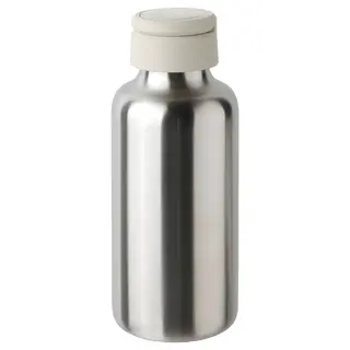 ENKELSPÅRIG water bottle, stainless steel/beige, 0.5 l