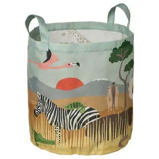 SANDLÖPARE storage bag, multicolour/savannah, Height 42 cm