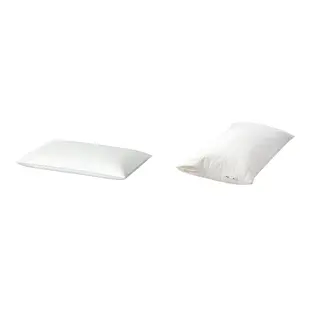 BRUKSVARA/LUDDROS set: pillow, low + pillow protector
