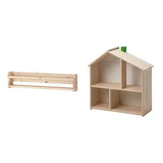 FLISAT set: wall storage + doll's house/wall shelf