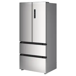 RIBBENÅS French door fridge/freezer, IKEA 700 freestanding/stainless steel, Width 833 x Depth 653 x Height 1898 mm
