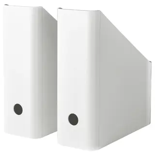 KUGGIS magazine file, white, Depth 25 x Height 29 x Width 10 cm
