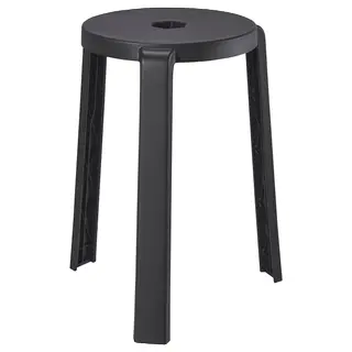 IBBARBO stool, dark grey, Height 45 x Width 39 cm