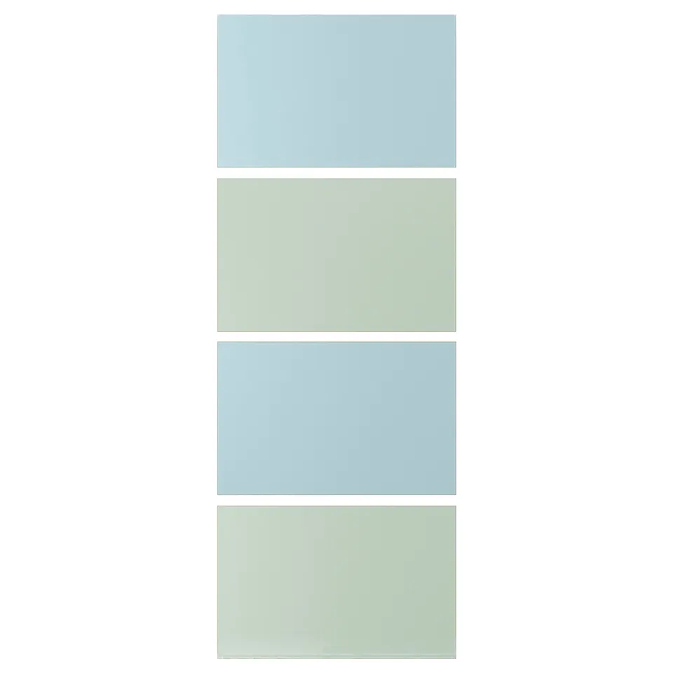 MEHAMN: light blue-green panels; pastel two-toned, rectangular, flat design.