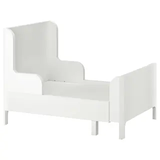 BUSUNGE extendable bed, white, 80x200 cm