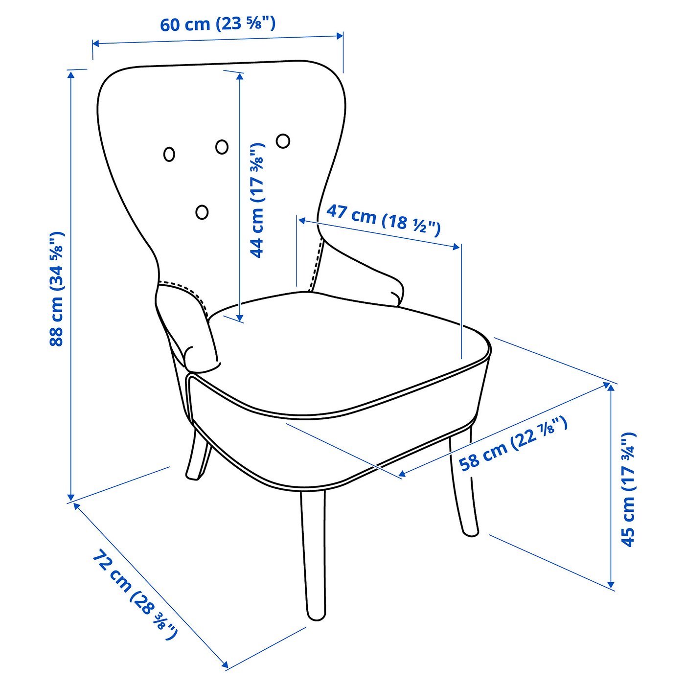 Illustration with measurements for the product: REMSTA.
