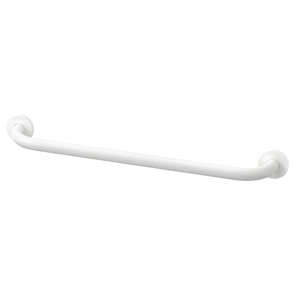 White omtanksam grab bar for safety support in bathrooms or near beds.