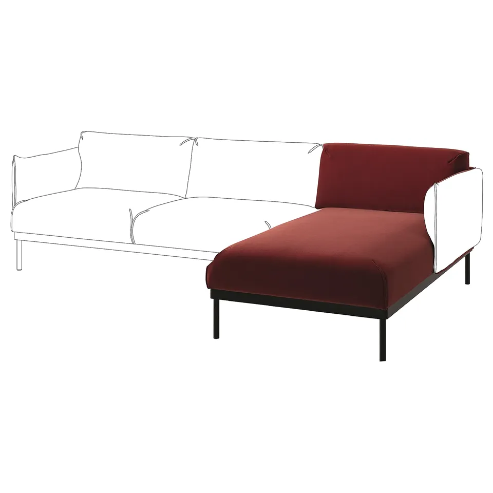 part: ÄPPLARYD chaise longue section