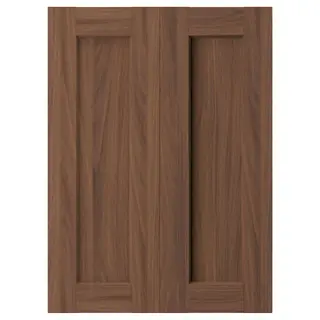 ENKÖPING 2-p door f corner base cabinet set, brown walnut effect, Width 25.5 x Height 69.7 cm