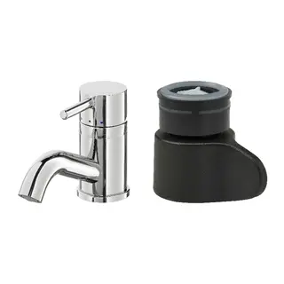 PILKÅN/ÅBÄCKEN set: wash-basin mixer tap + mist nozzle for mixer tap