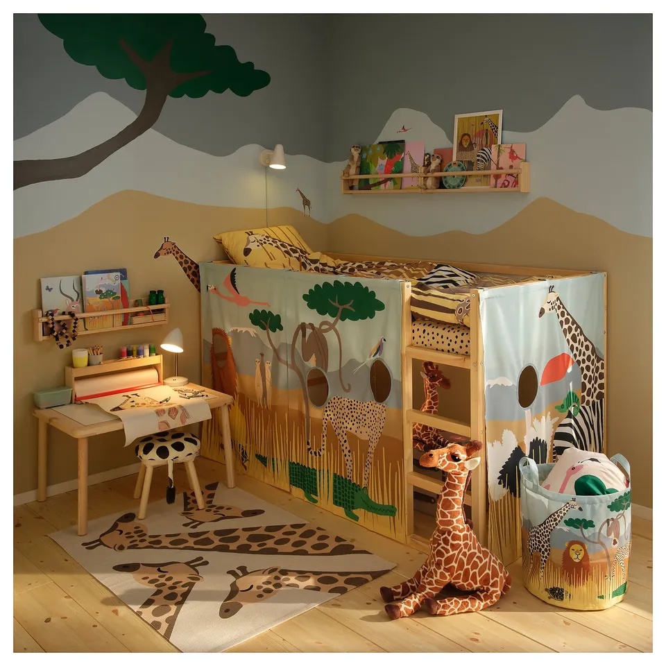 SANDLÖPARE Soft toy, giraffe/brown, 70 cm