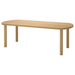 STOCKHOLM 2025 table, oak veneer/oak veneer, 230x90 cm