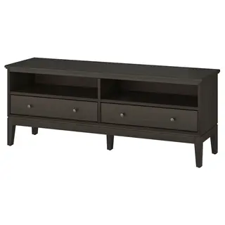 IDANÄS TV bench, dark brown stained, Depth 40 x Height 63 x Width 162 cm