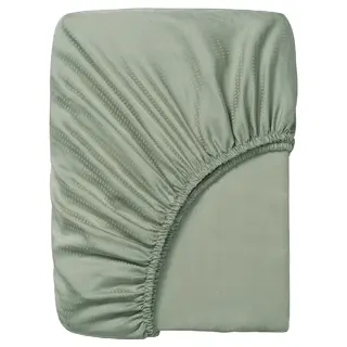 LÄKEVÄNDEROT fitted sheet, light grey-green, 90x200 cm