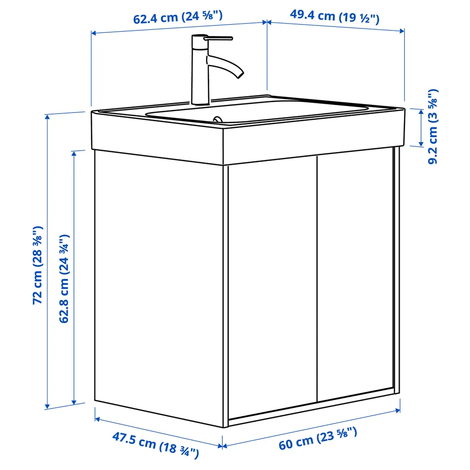 part: HAVBÄCK / ORRSJÖN wash-stnd w drs/deep wash-basin/tap