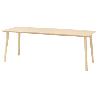 LISABO table, ash veneer, Length 200 x Width 78 x Height 74 cm