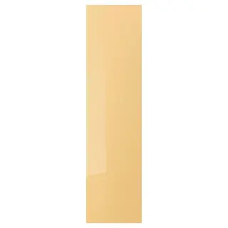 FARDAL door with hinges, high-gloss yellow, Width 49.5 x Height 194.6 cm