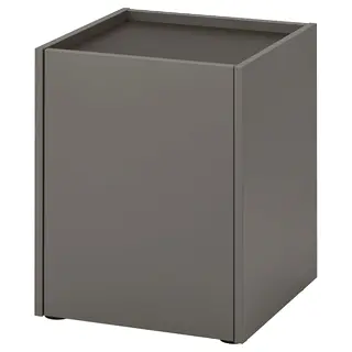 PLÖJKER bedside table, dark grey, 41x41x50 cm