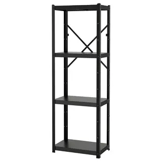 BROR shelving unit, black, 65x40x190 cm