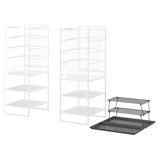 JONAXEL / GREJIG hallway furniture, set of 5, white/grey