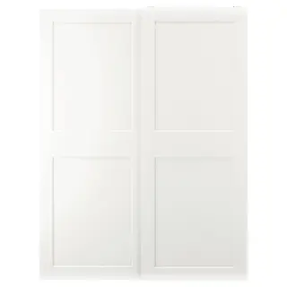 GRIMO pair of sliding doors, white, 150x201 cm