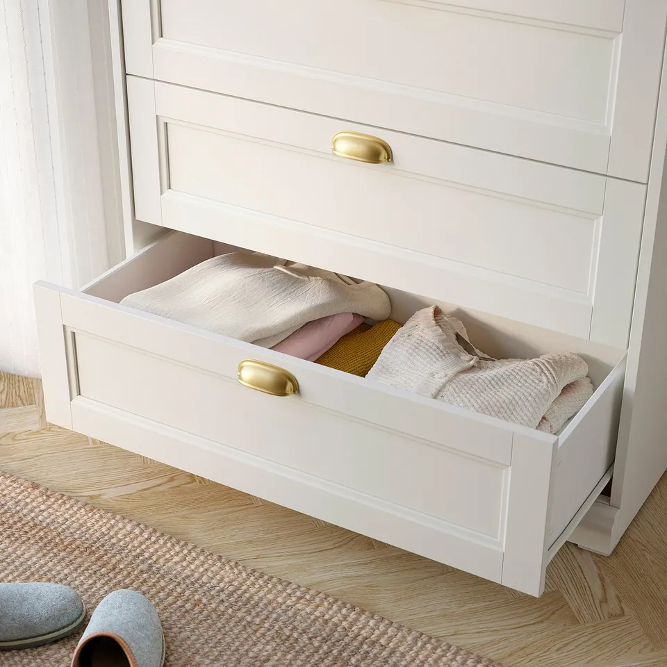 FÅGELFJÄLLET Chest of 3 drawers, off-white, 82x51x78 cm