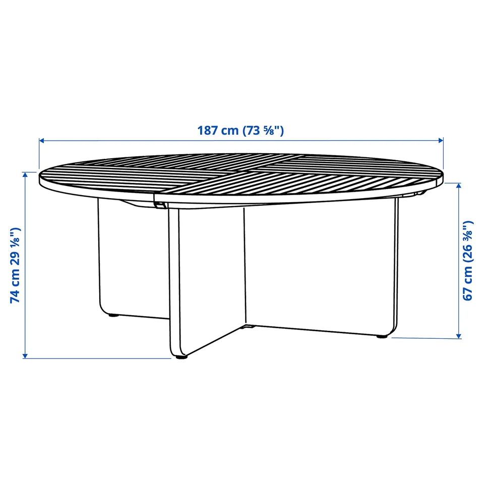 Illustration with measurements for the product: VITTSKÄR.