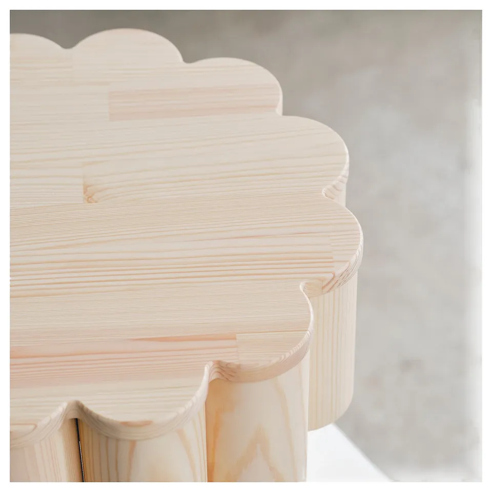 KONSTRUNDA Stool, pine, 40 cm